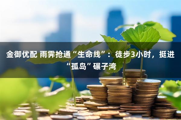 金御优配 雨霁抢通“生命线”：徒步3小时，挺进“孤岛”碾子湾
